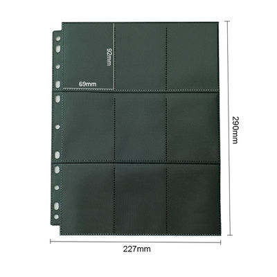 Mtg Tcg 18 Pocket Card-pagina's Top Loading Black Trading Card Binder-pagina's