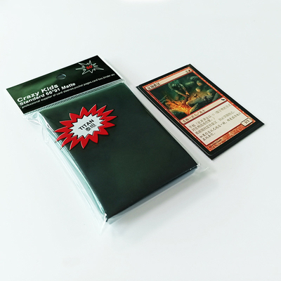 MTG-bescherming Matzwarte kaarthoezen 66X91 mm Gemakkelijk schuifbaar PP Solid
