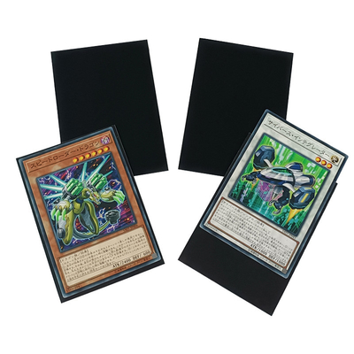Groothandel Custom 62x89mm Card Sleeves Zwart Oranje Texture Trading Card Sleeves